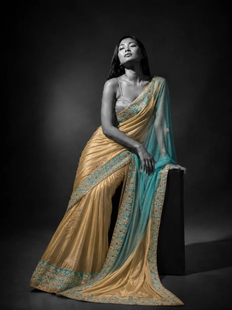 Two tone net Party wear